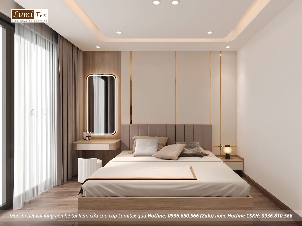 Bí quyết chọn rèm vải 2 lớp phòng ngủ