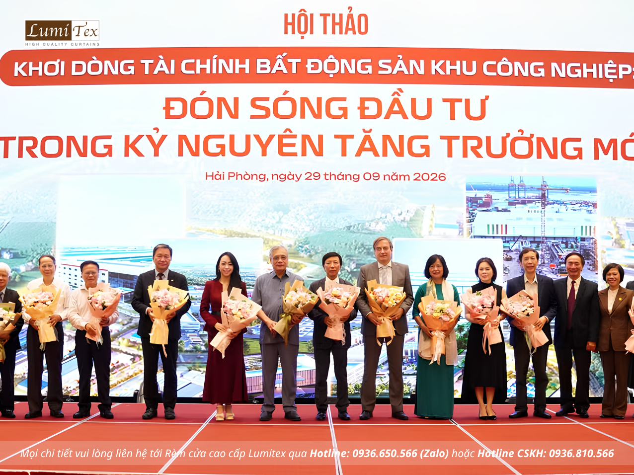 Rèm Lumitex cùng Hội Doanh nhân trẻ Hải Phòng tại Hội thảo tài chính bất động sản khu công nghiệp