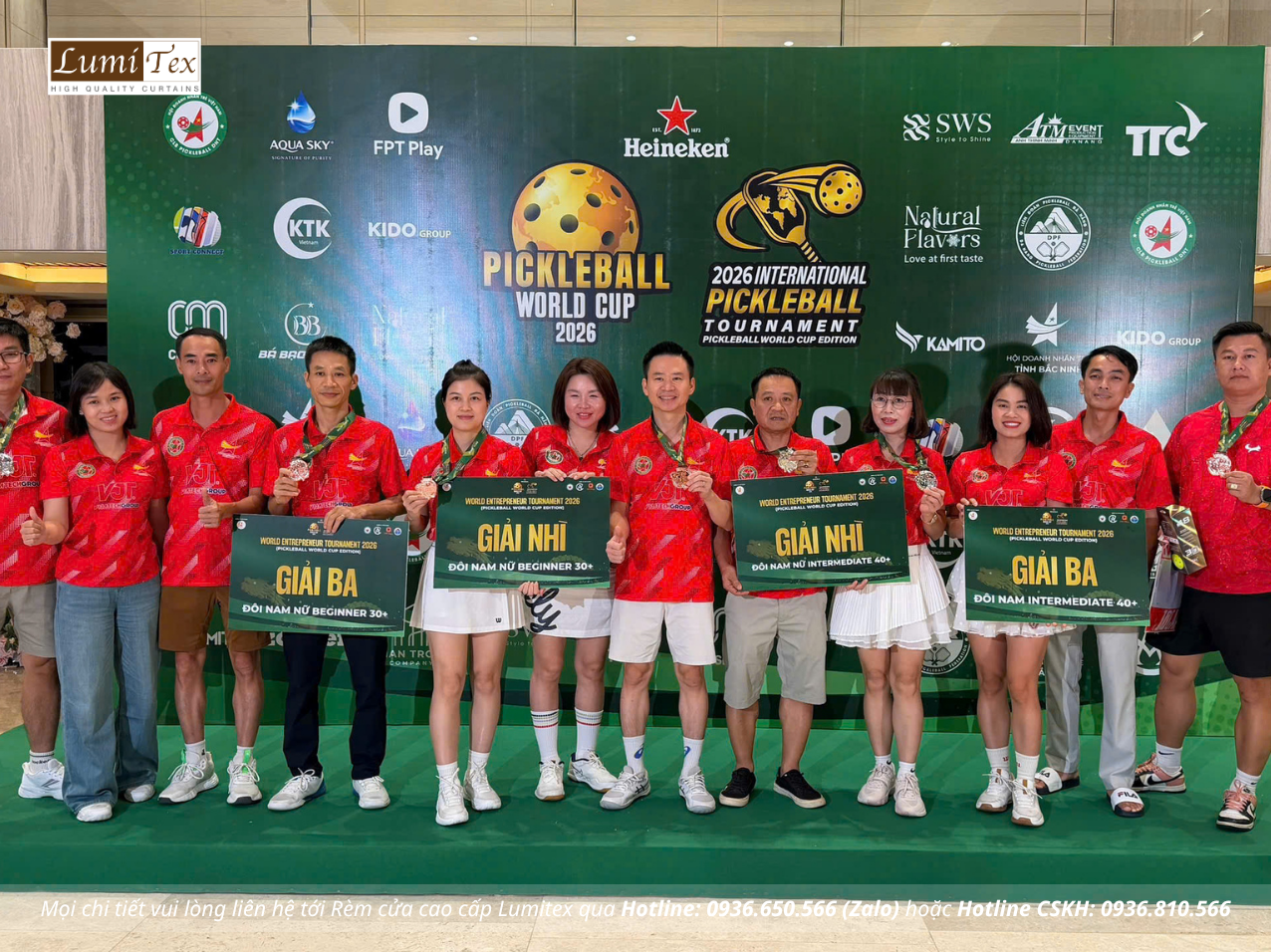 Rèm Lumitex đồng hành cùng cộng đồng doanh nhân tại Pickleball World Cup – Đà Nẵng 2026 Rèm Lumitex đồng hành cùng cộng đồng doanh nhân tại Pickleball World Cup – Đà Nẵng 2026