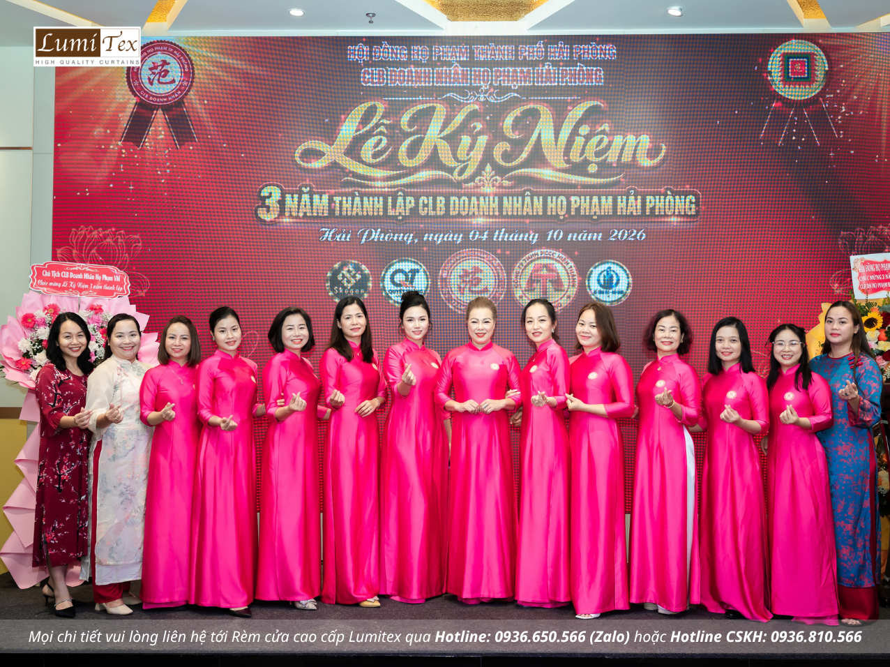 Rèm Lumitex tham gia Lễ kỷ niệm 3 năm thành lập CLB Doanh nhân họ Phạm Hải Phòng