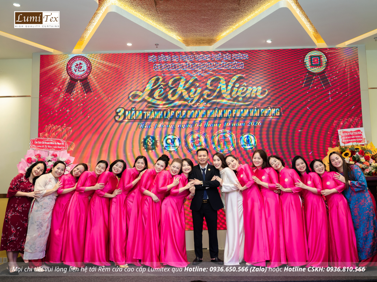 Rèm Lumitex tham gia Lễ kỷ niệm 3 năm thành lập CLB Doanh nhân họ Phạm Hải Phòng