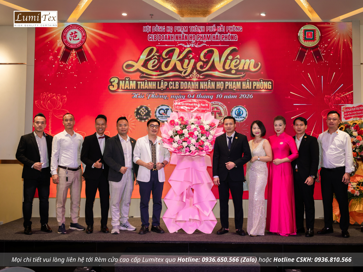 Rèm Lumitex tham gia Lễ kỷ niệm 3 năm thành lập CLB Doanh nhân họ Phạm Hải Phòng