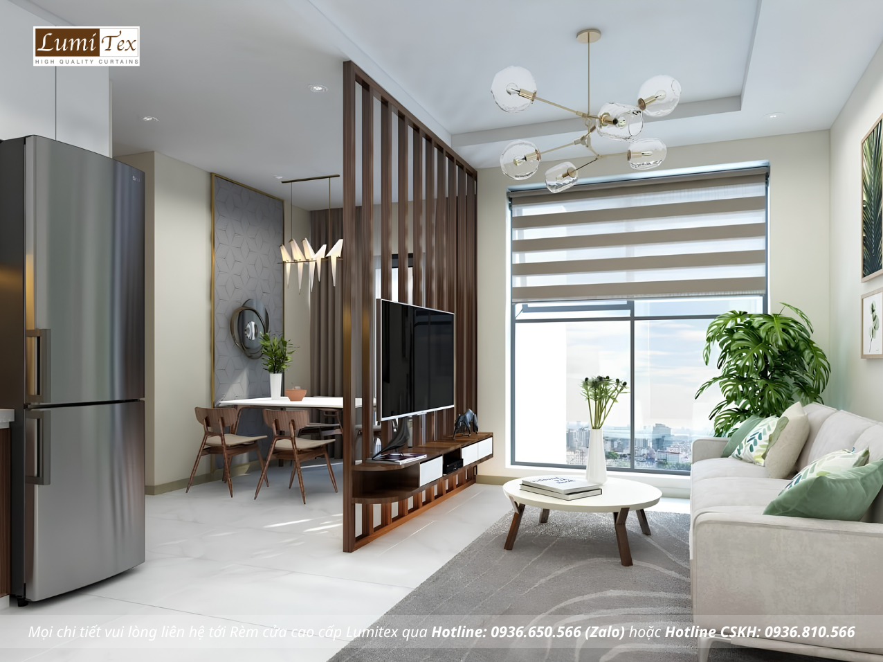 Thiết kế rèm chung cư Hà Nội cao cấp chống nắng cản sáng
