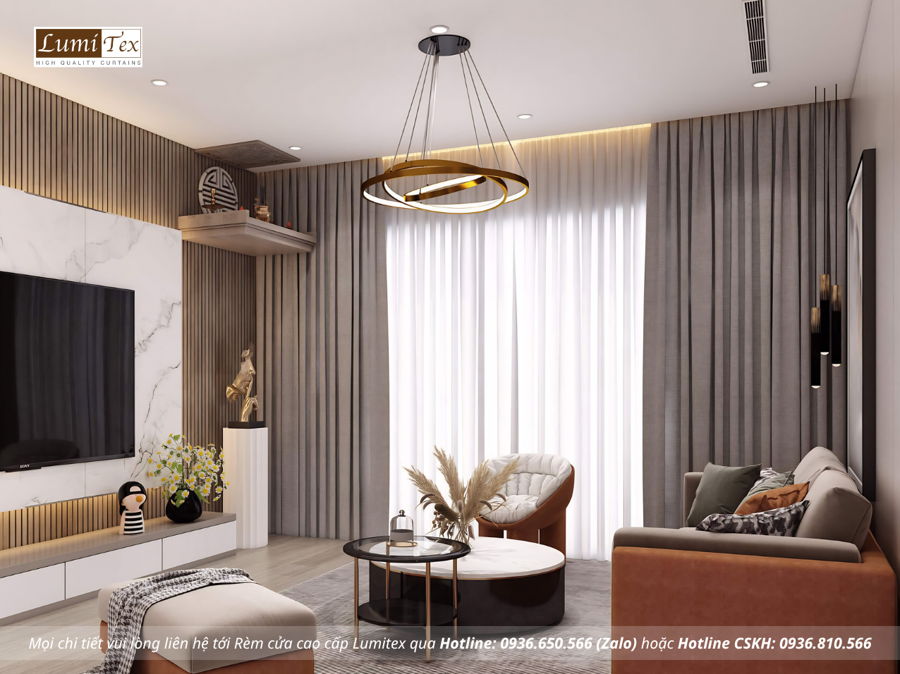 Xu hướng rèm vải 2 lớp linh hoạt cho không gian nhiều ánh sáng