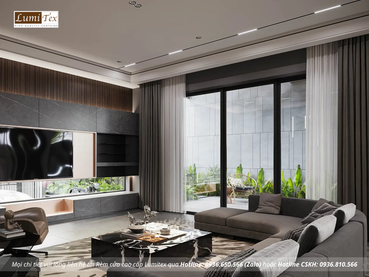Xu hướng rèm vải 2 lớp linh hoạt cho không gian nhiều ánh sáng