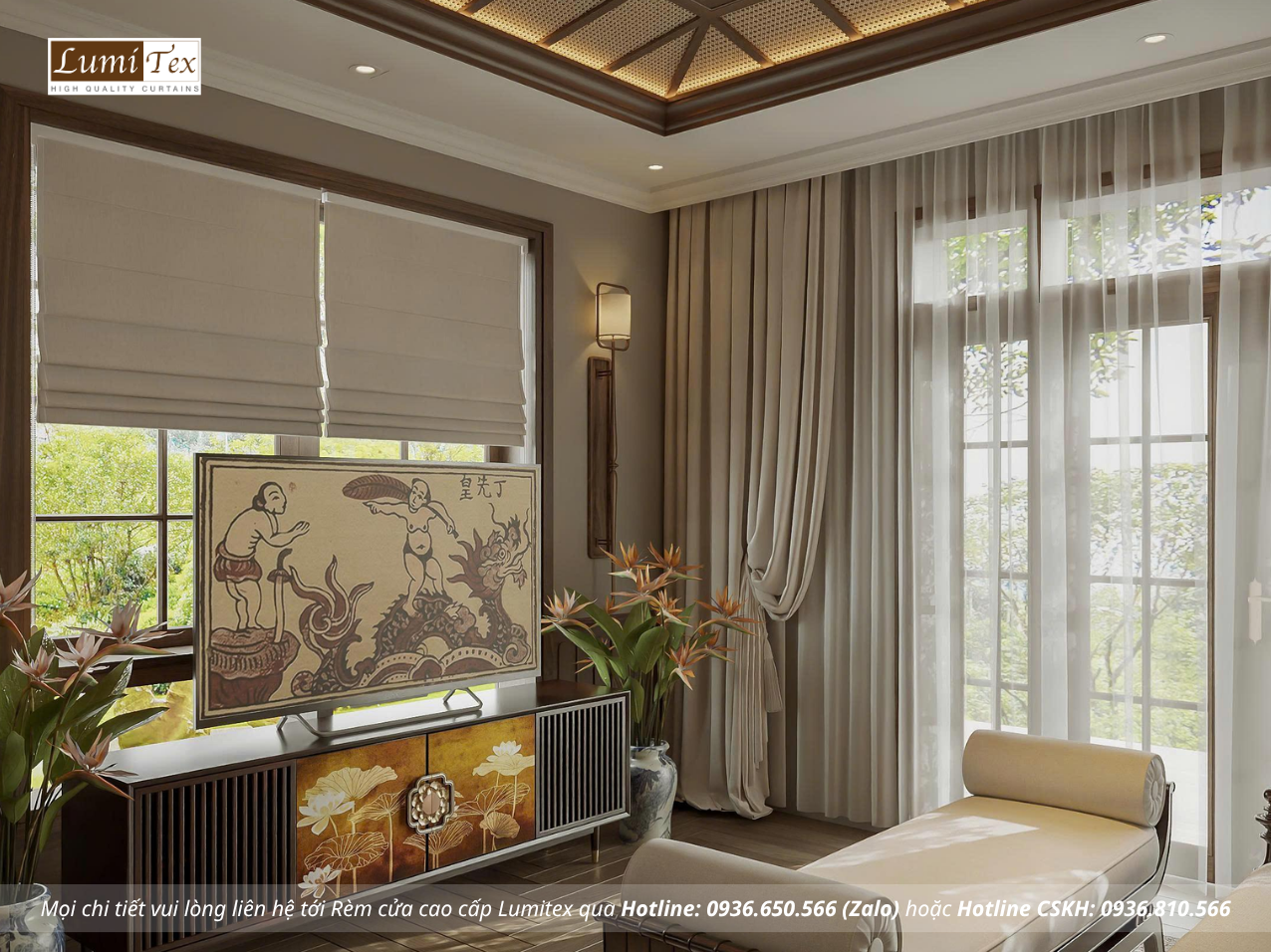 Xu hướng rèm biệt thự cho không gian sống sang trọng hiện đại