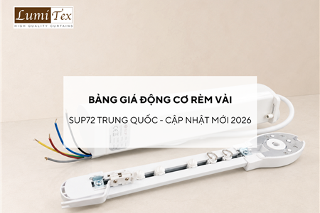 Bảng giá Động cơ rèm vải Dooya SUP72 cao cấp Trung Quốc cập nhật mới nhất 2026
