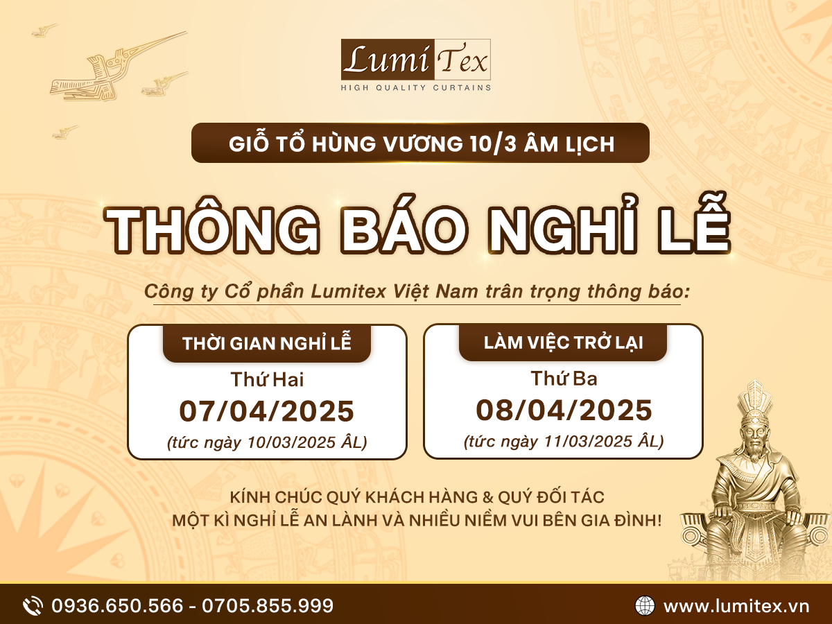 Thông báo lịch nghỉ lễ Giỗ Tổ Hùng Vương 2025