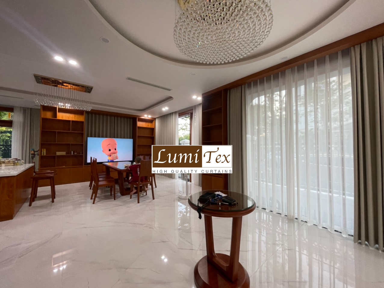 thi công rèm cửa cao cấp biệt thự vinhomes Imperia 