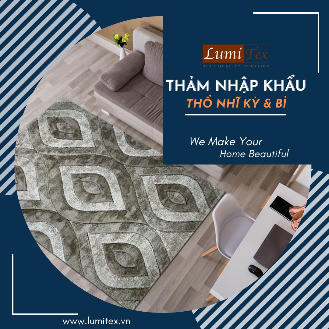 Thảm trải sàn nhập khẩu Bỉ đang được lựa chọn trang trí cho không gian nội thất như một xu hướng mới của các gia đình