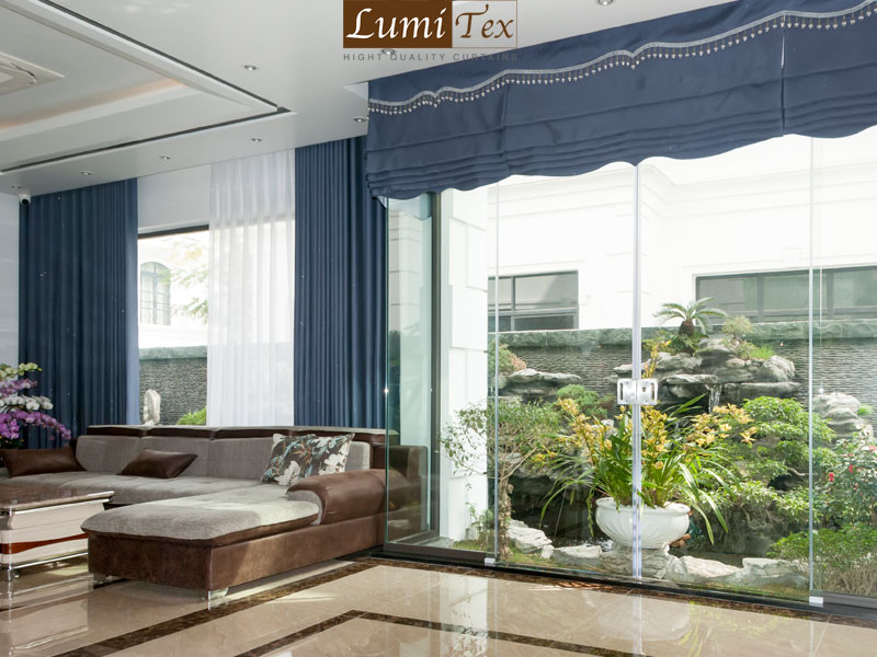 Lắp đặt rèm vải cao cấp cho biệt thự Vinhomes 3-10