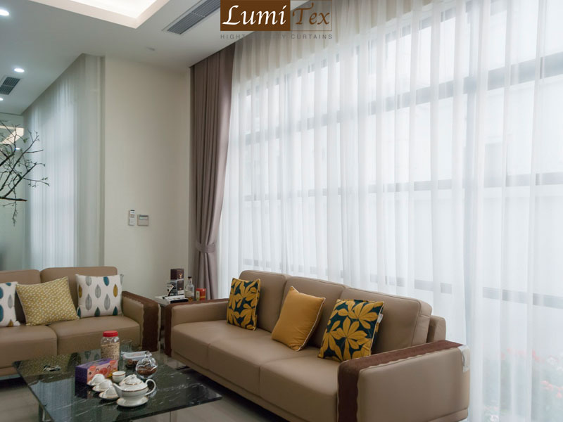 Lắp đặt rèm vải cao cấp cho biệt thự Vinhomes 9-15