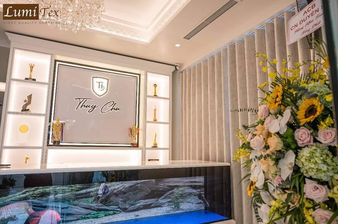 thi công rèm vải cao cấp - rèm vải acacia và rèm honeycomb Hàn Quốc