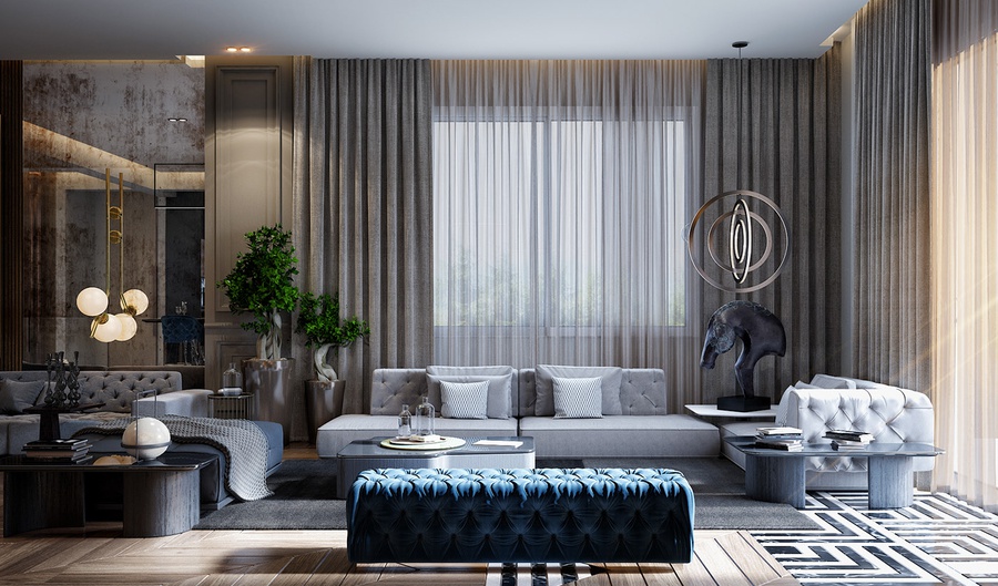 Rèm vải 2 lớp đẹp sang trọng và tinh tế