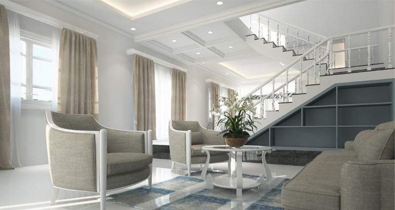 Rèm cửa Châu Âu sẽ càng tôn lên sự xa hoa, lỗng lẫy của biệt thự, dinh thự