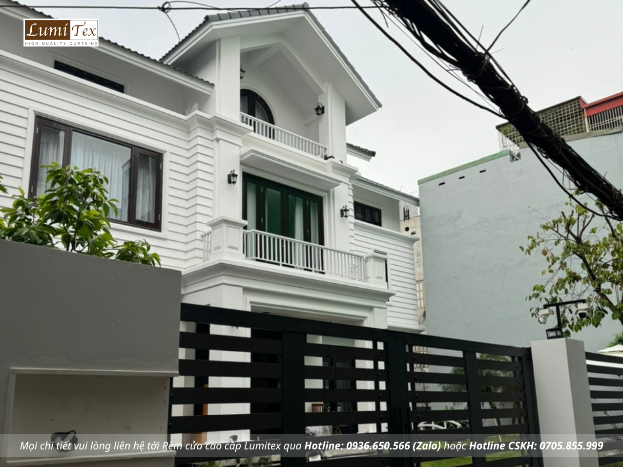Thi công mành rèm cao cấp tại nhà phố Nguyễn Văn Linh Hải Phòng