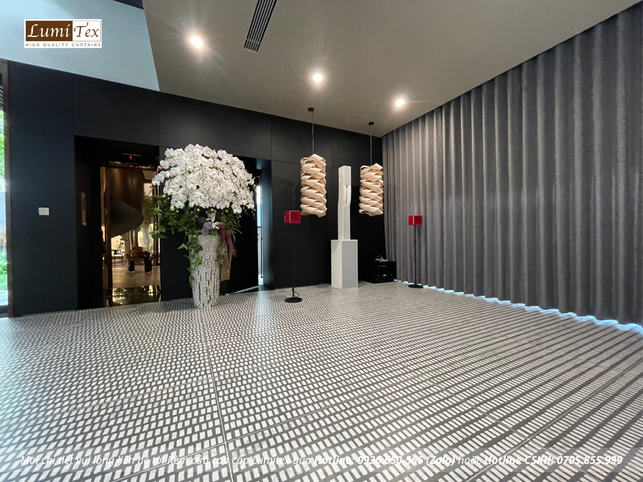 Thi công rèm cửa nhà phố Nam Sông Lạch Tray Dương Kinh Hải Phòng
