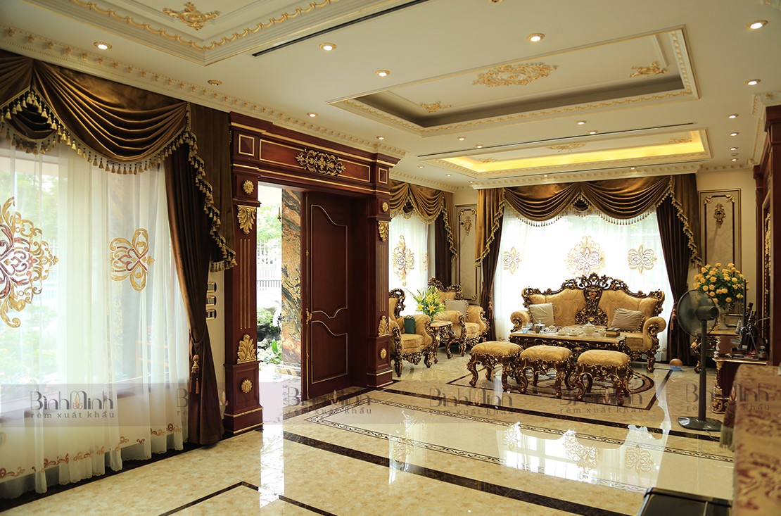 Rèm vải tân cổ điển là sự kết hợp hoàn hảo giữa chất liệu rèm hiện đại cùng với những màu sắc rèm cổ điển