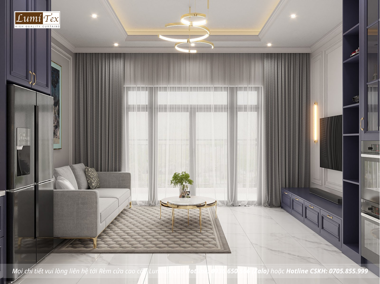 Những loại rèm cửa phòng khách cao cấp được ưa chuộng