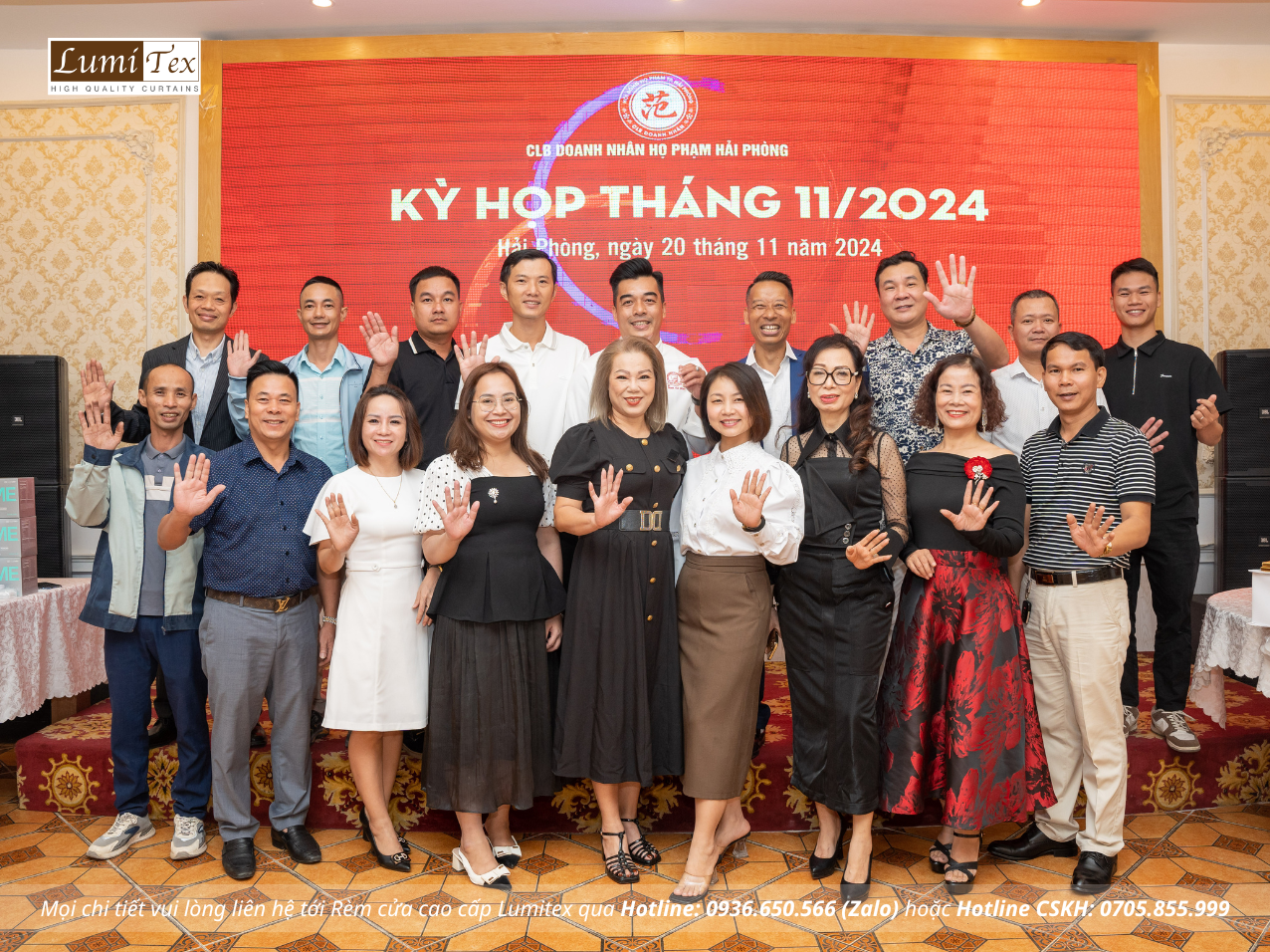 Rèm Lumitex tham dự buổi họp kết nối kinh doanh Hội Doanh nhân họ Phạm Hải Phòng