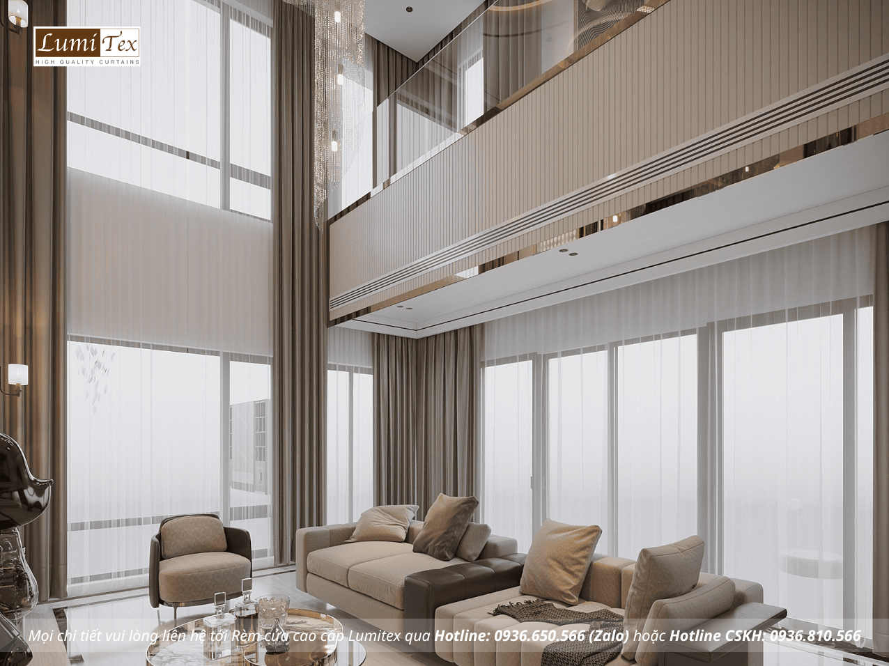 Kinh nghiệm chọn rèm phòng khách trần cao để không gian cân đối hơn Kinh nghiệm chọn rèm phòng khách trần cao để không gian cân đối hơn