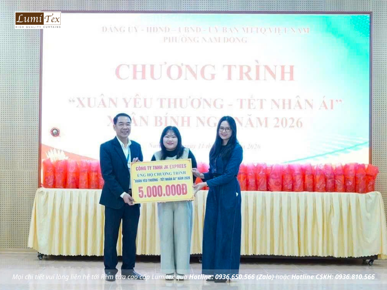 Doanh nghiệp hội viên Hội Doanh nhân trẻ Hải Phòng lan tỏa yêu thương trong chương trình Tết nhân ái Bính Ngọ 2026