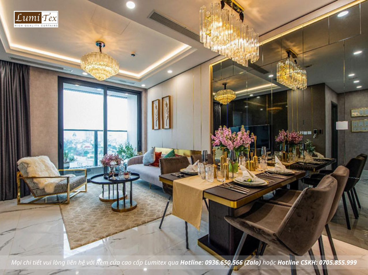 Dự án lắp đặt rèm vải cao cấp cho chung cư Sunshine City Hà Nội