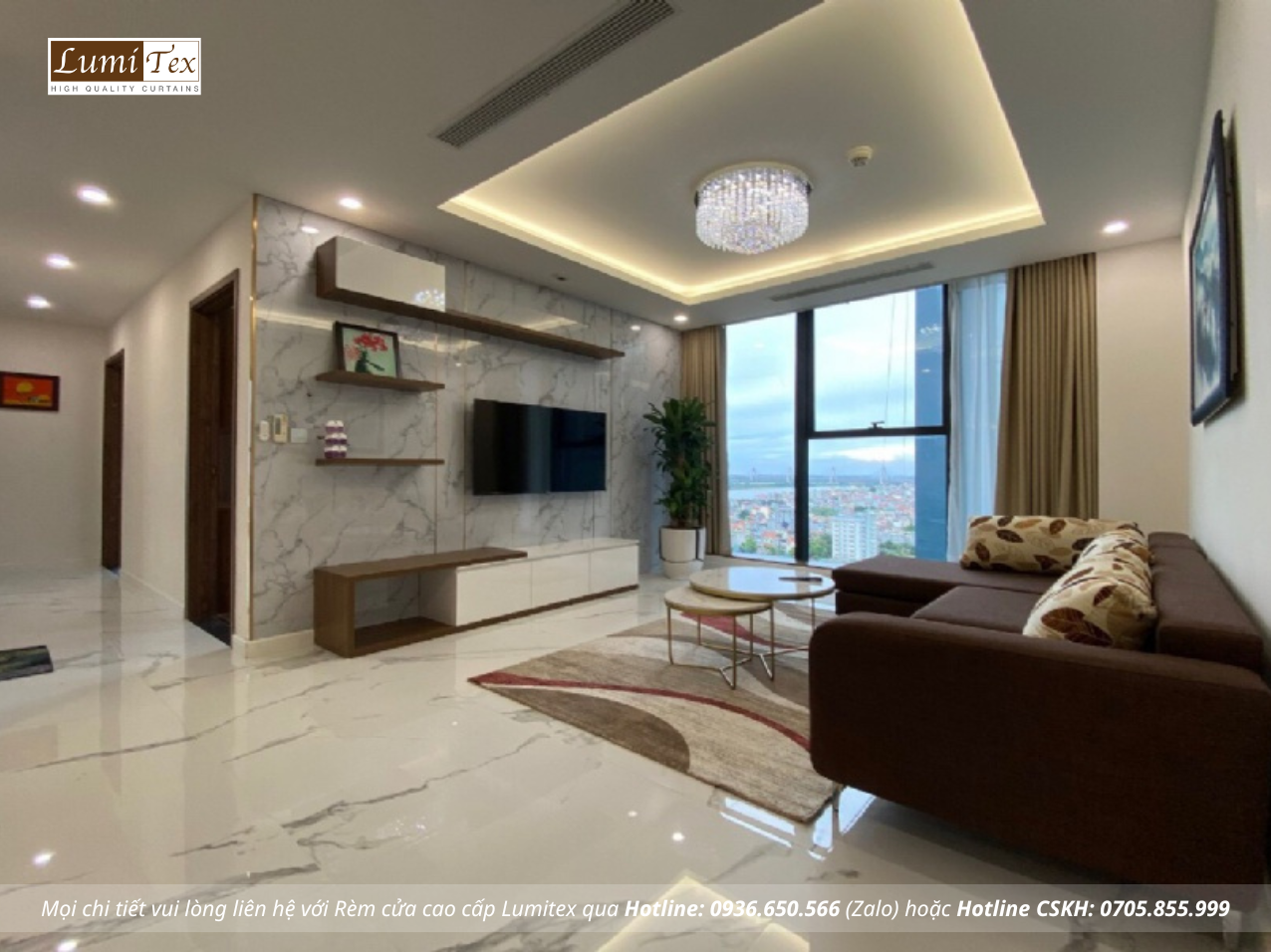 Dự án lắp đặt rèm vải cao cấp cho chung cư Sunshine City Hà Nội