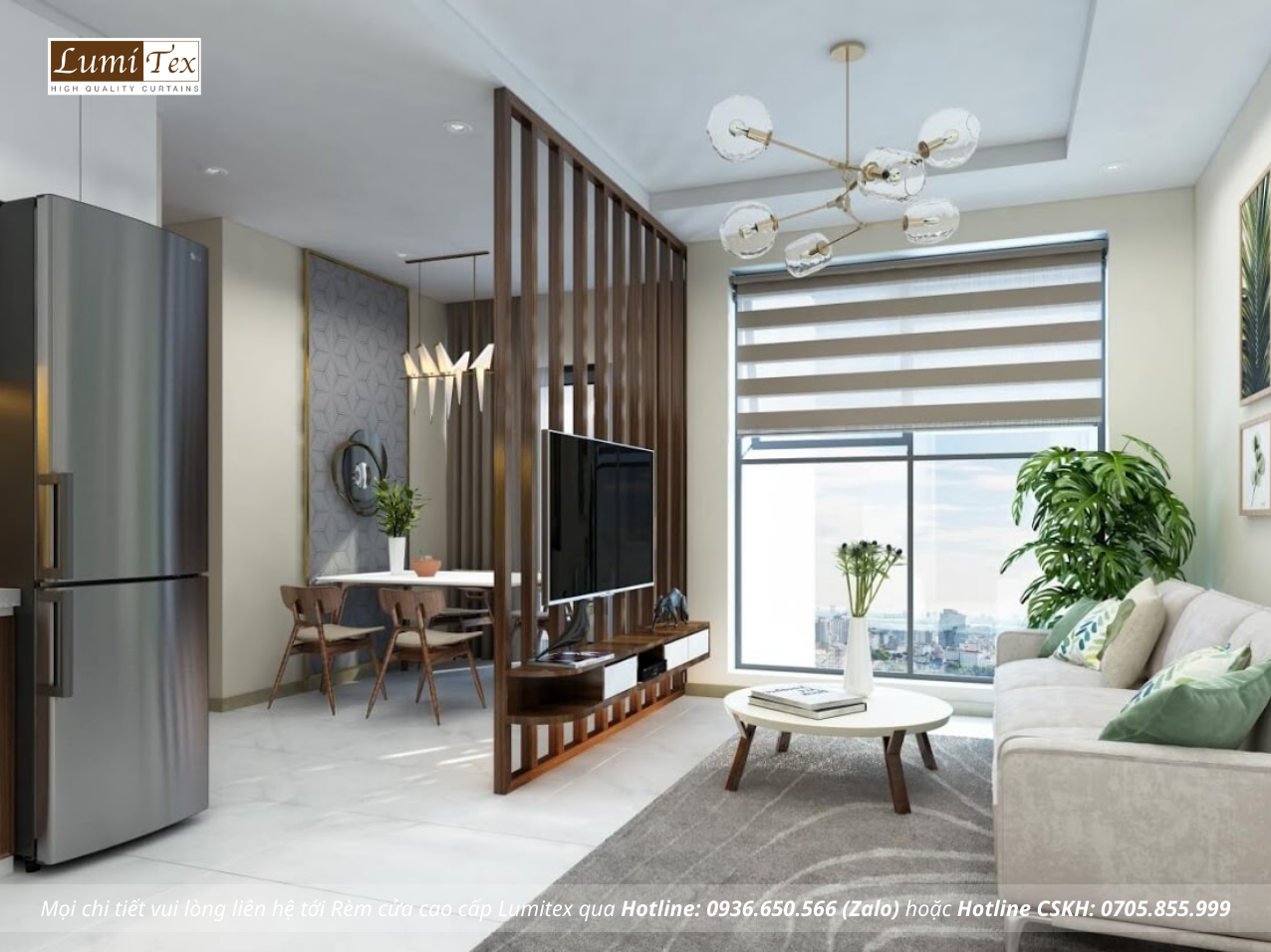 Giải pháp rèm chống nắng chung cư Vinhomes Smart City