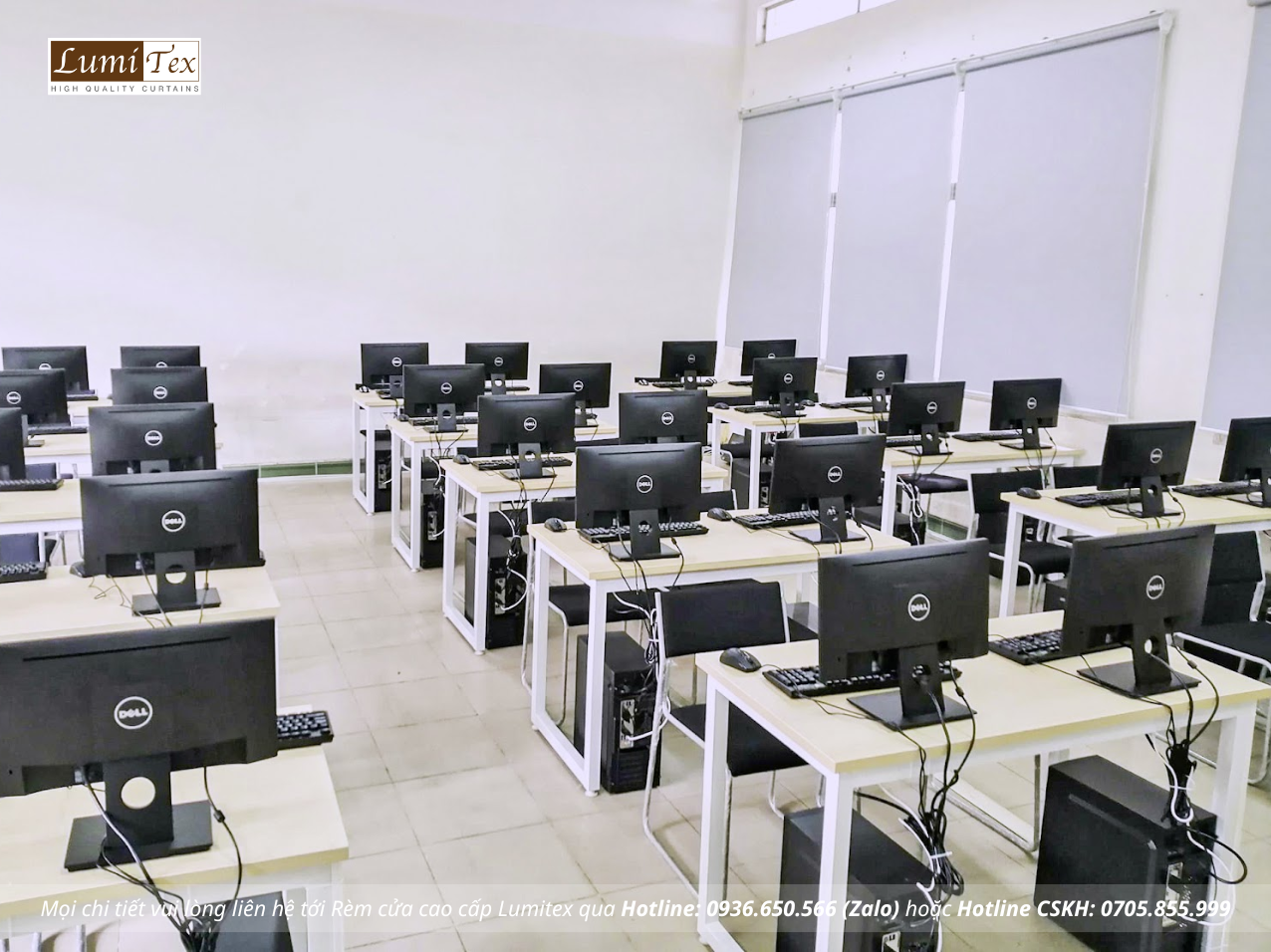 Lựa chọn lắp đặt rèm cửa cho lớp học