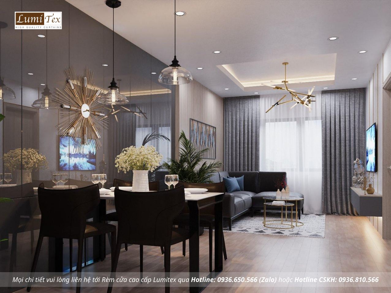 Gợi ý rèm cửa căn hộ chung cư phù hợp từng không gian