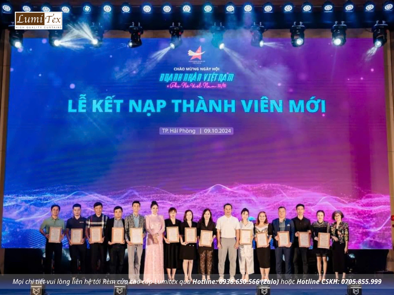 Các cá nhân được nhận Giấy khen của Hội Doanh nhân trẻ Hải Phòng.