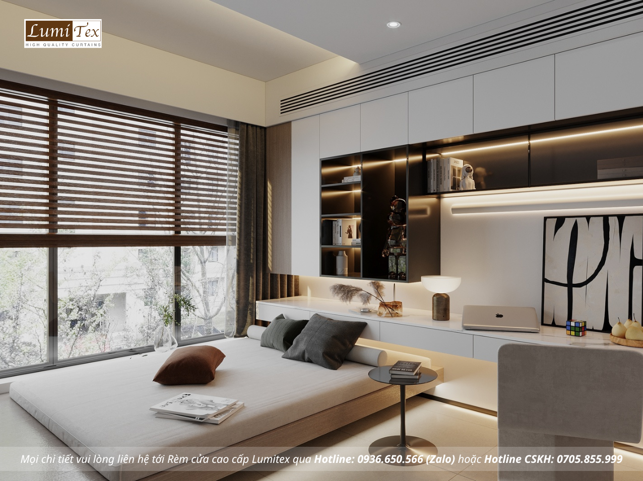 Hướng dẫn chọn rèm cửa phòng ngủ chung cư hiện đại mới nhất