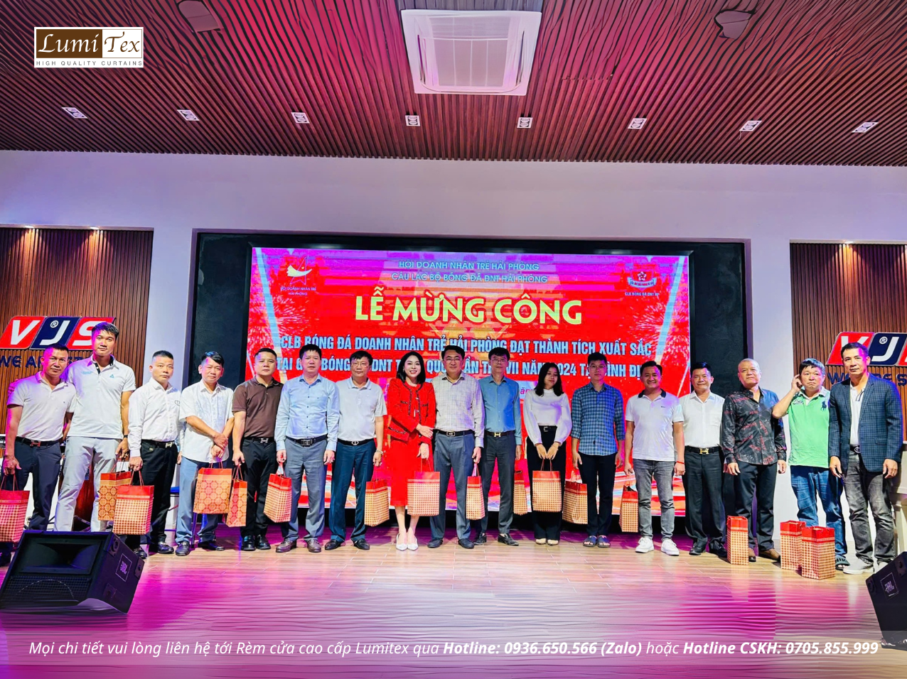 Rèm Lumitex tham dự lễ mừng công CLB bóng đá doanh nhân trẻ Hải Phòng