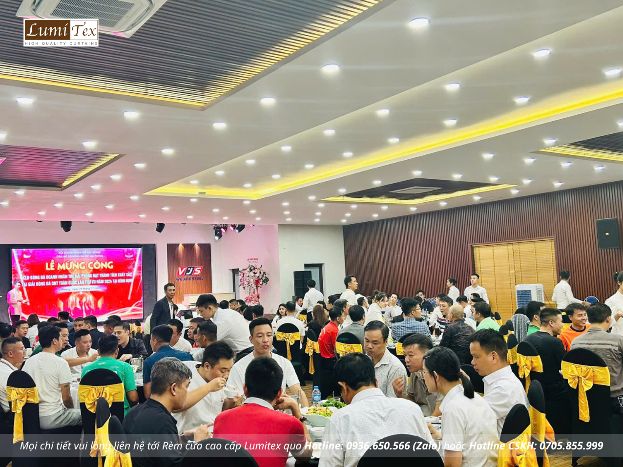 Rèm Lumitex tham dự lễ mừng công CLB bóng đá doanh nhân trẻ Hải Phòng