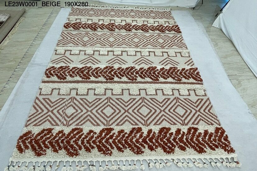 Thảm sợi ngắn LE23W0001_BEIGE_190X280
