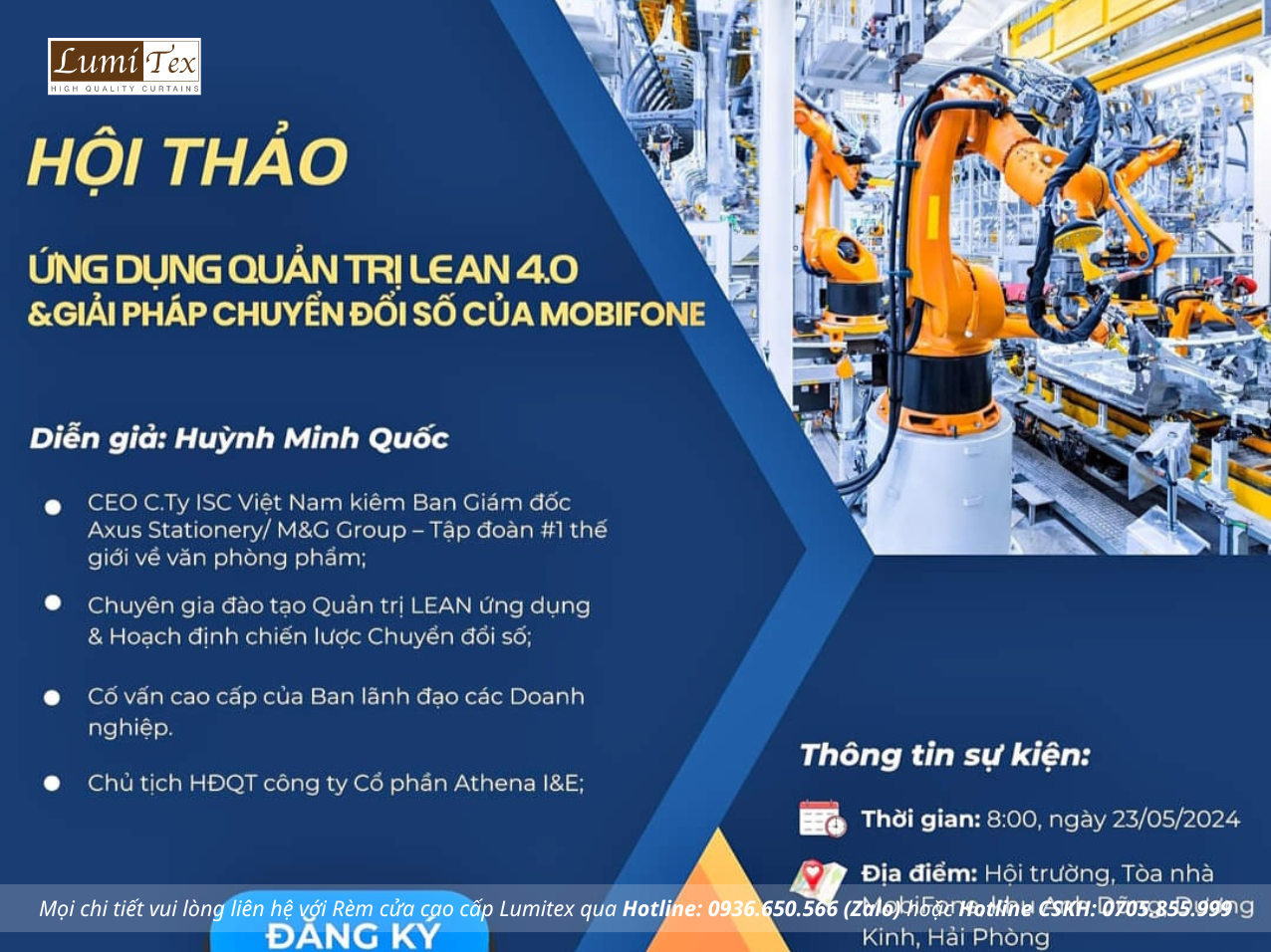 Rèm Lumitex Tham Dự Khóa Đào Tạo "Ứng Dụng Quản Trị Lean 4.0 - Giải Pháp Chuyển Đổi Số"