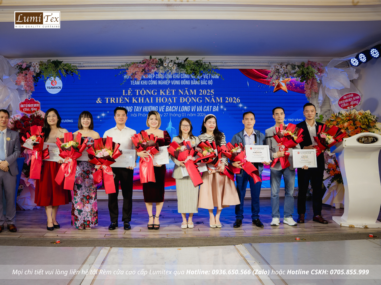 Rèm Lumitex tham dự Lễ tổng kết năm 2025 – Định hướng hoạt động 2026 của TEAM KCN