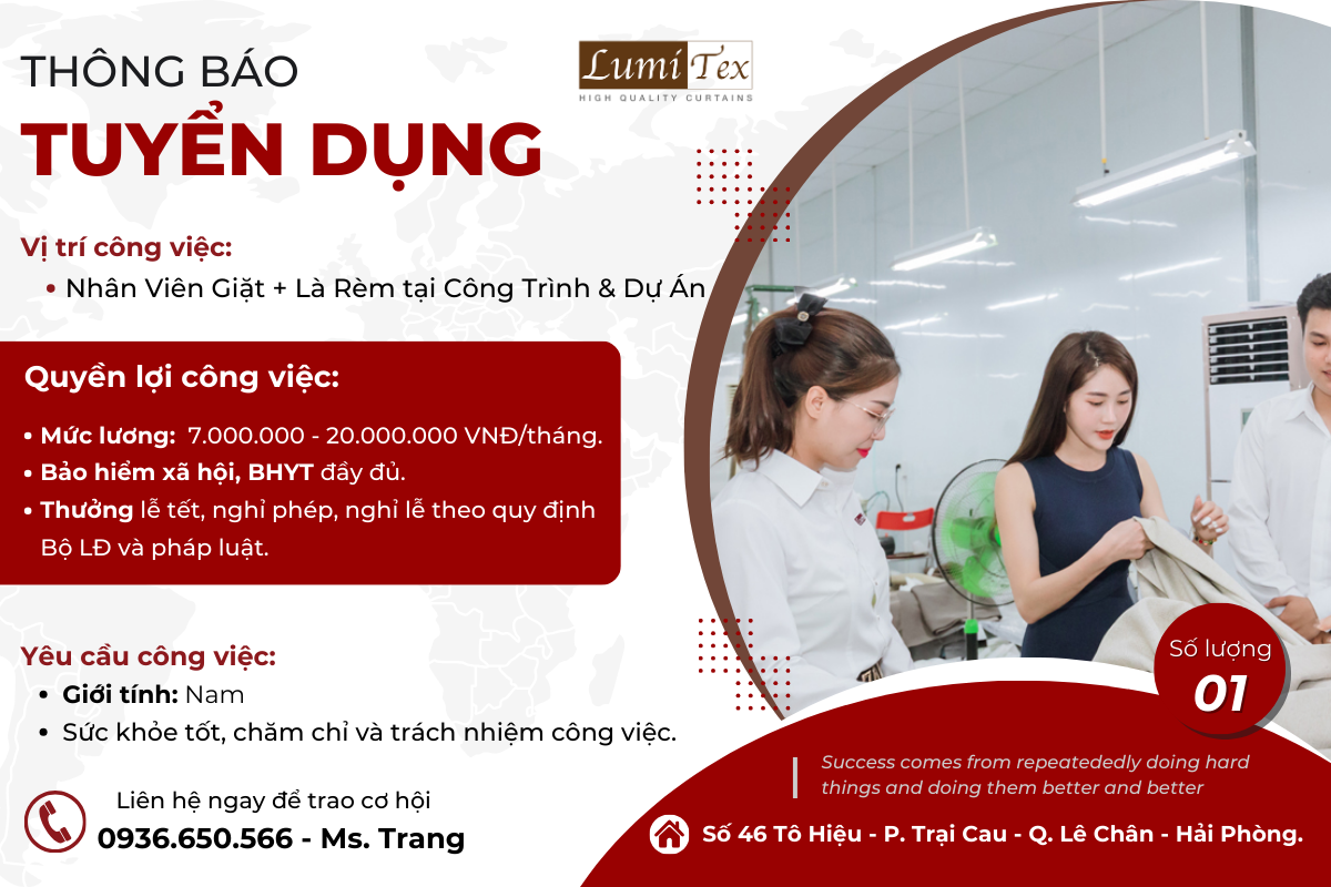 TUYỂN DỤNG NHÂN SỰ LUMITEX 2024