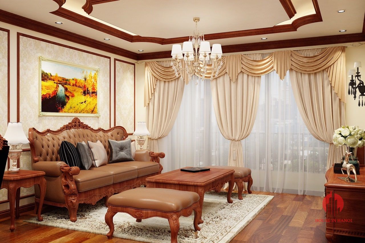 Rèm cổ điển được thiết kế với nhiều gam màu khác nhau nên chúng dễ dàng hòa nhập với nội thất nhà bạn