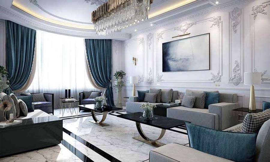 Màu sắc rèm cửa kết hợp hài hòa với đồ nội thất tạo nên không gian phòng khách thật sang trọng, ấm áp