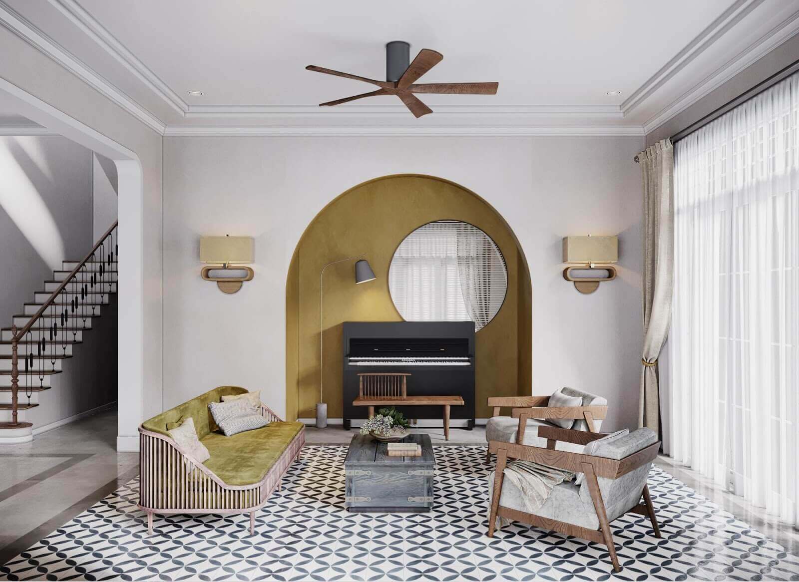 Lumitex có thể ứng dụng phong cách này vào thiết kế rèm cửa Indochine design.