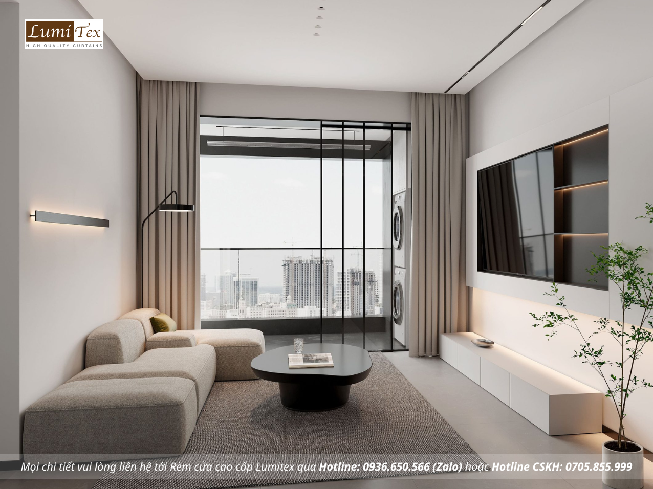 Rèm chung cư chống nắng cản sáng – Giải pháp hoàn hảo cho căn hộ hiện đại
