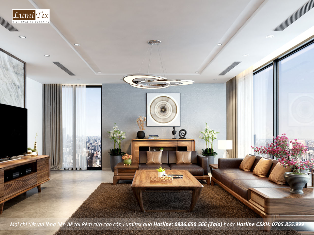 Rèm chung cư chống nắng cản sáng – Giải pháp hoàn hảo cho căn hộ hiện đại