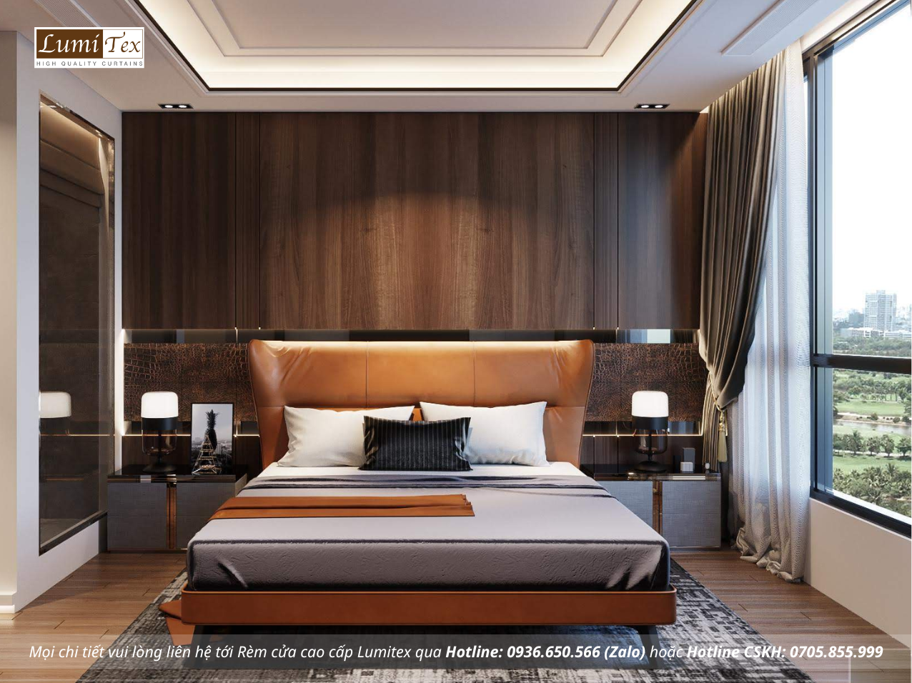 Rèm cửa chống nắng cản sáng cho căn hộ chung cư cao cấp