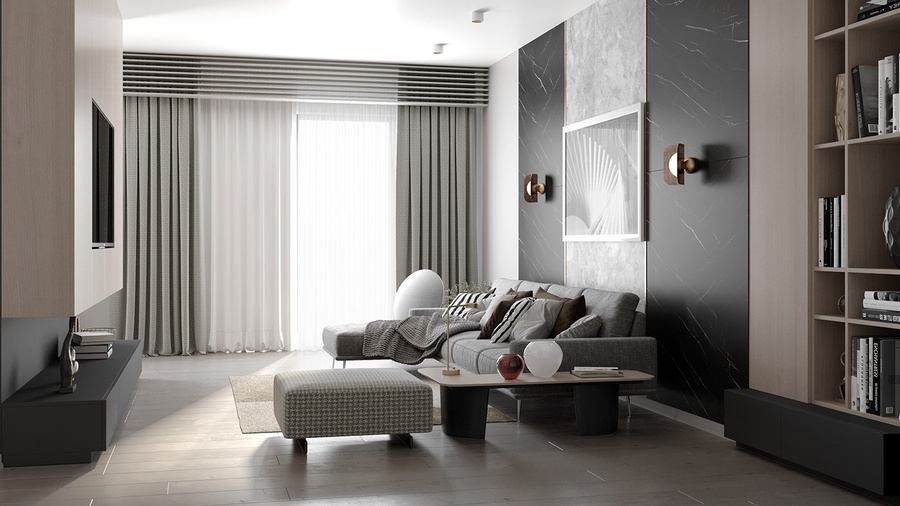 Rèm cửa Lumitex với những đường nét đơn giản và thanh lịch mang đến một không gian đầy tinh tế và cuốn hút