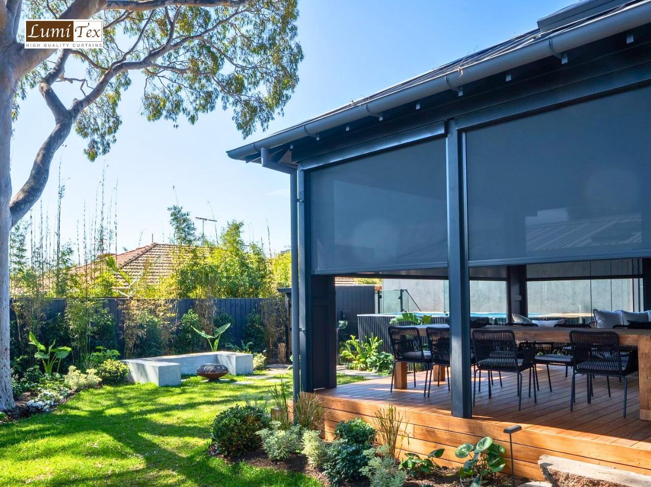 Giới thiệu rèm cuốn che nắng ngoài trời tự động zipscreen