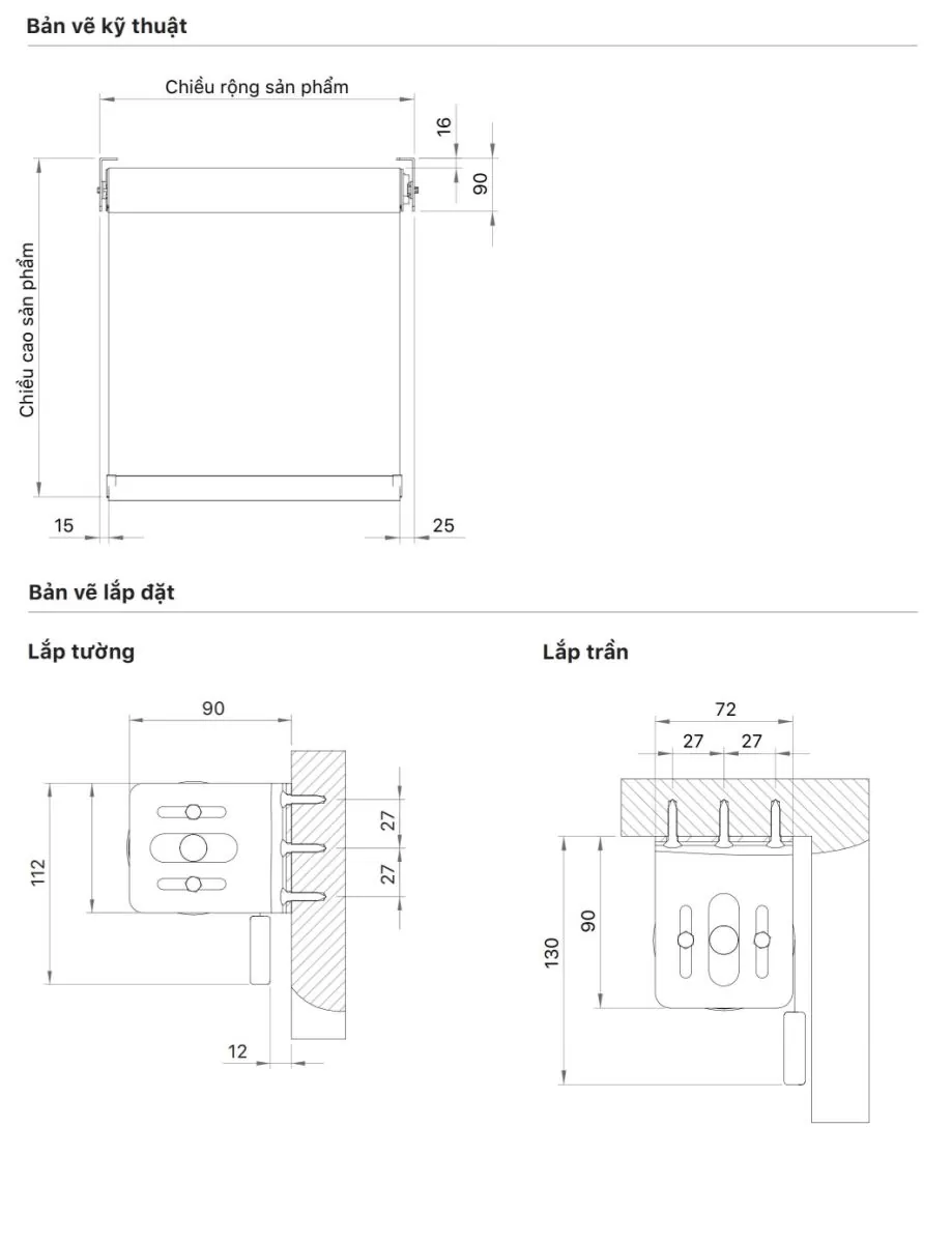 Rèm cuốn Hàn Quốc ECOSHADE hệ Capella