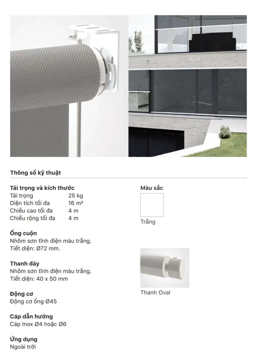 Rèm cuốn Hàn Quốc ECOSHADE Hệ Crystal