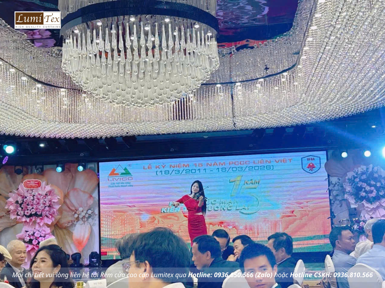 Rèm Lumitex chúc mừng Lễ kỷ niệm 15 năm thành lập Công ty CP Phát triển Xây dựng Liên Việt